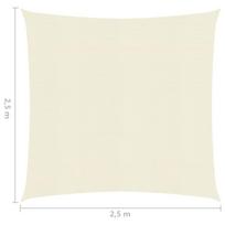 Uždanga nuo saulės, kreminės spalvos, 2,5x2,5m, HDPE, 160g/m