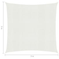 Uždanga nuo saulės, baltos spalvos, 3x3m, HDPE, 160g/m