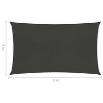Uždanga nuo saulės, antracito spalvos, 3x5m, HDPE, 160g/m
