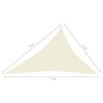 Uždanga nuo saulės, kreminės spalvos, 3x4x5m, HDPE, 160g/m