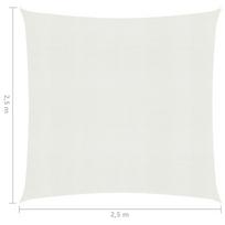 Uždanga nuo saulės, baltos spalvos, 2,5x2,5m, HDPE, 160g/m