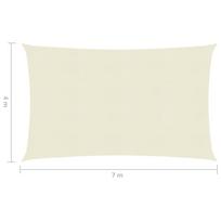 Uždanga nuo saulės, kreminės spalvos, 4x7m, HDPE, 160g/m