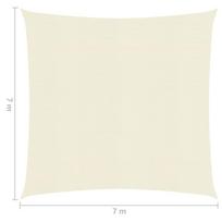 Uždanga nuo saulės, kreminės spalvos, 7x7m, HDPE, 160g/m