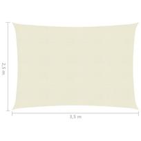 Uždanga nuo saulės, kreminės spalvos, 2,5x3,5m, HDPE, 160g/m