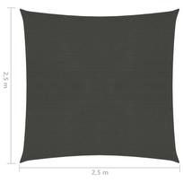 Uždanga nuo saulės, antracito spalvos, 2,5x2,5m, HDPE, 160g/m