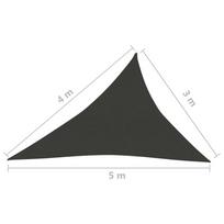 Uždanga nuo saulės, antracito spalvos, 3x4x5m, HDPE, 160g/m