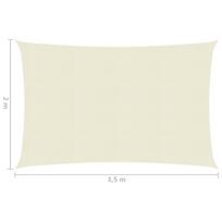 Uždanga nuo saulės, kreminės spalvos, 2x3,5m, HDPE, 160g/m
