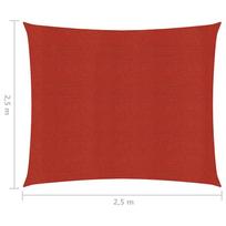 Uždanga nuo saulės, raudonos spalvos, 2,5x2,5m, HDPE, 160g/m