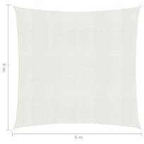 Uždanga nuo saulės, baltos spalvos, 6x6m, HDPE, 160g/m
