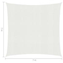Uždanga nuo saulės, baltos spalvos, 7x7m, HDPE, 160g/m
