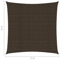 Uždanga nuo saulės, rudos spalvos, 2x2m, HDPE, 160g/m