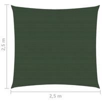 Uždanga nuo saulės, tamsiai žalia, 2,5x2,5m, HDPE, 160g/m