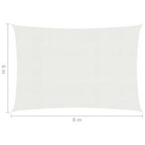 Uždanga nuo saulės, baltos spalvos, 6x8m, HDPE, 160g/m