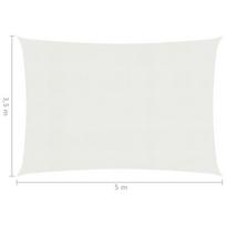 Uždanga nuo saulės, baltos spalvos, 3,5x5m, HDPE, 160g/m