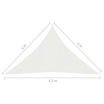 Uždanga nuo saulės, baltos spalvos, 3x3x4,2m, HDPE, 160g/m