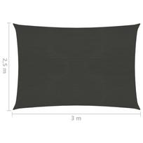 Uždanga nuo saulės, antracito spalvos, 2,5x3m, HDPE, 160g/m