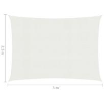 Uždanga nuo saulės, baltos spalvos, 2,5x3m, HDPE, 160g/m
