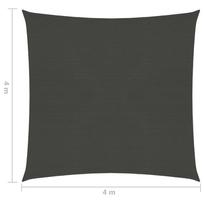 Uždanga nuo saulės, antracito spalvos, 4x4m, HDPE, 160g/m