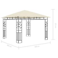 Pavėsinė su tinkleliu nuo uodų, kreminė, 3x3x2,73m, 180g/m