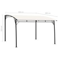 Sodo markizė nuo saulės, kreminės spalvos, 3x3x2,25m