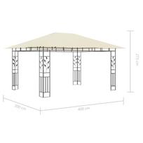 Pavėsinė su tinkleliu nuo uodų, kreminė, 4x3x2,73m, 180g/m