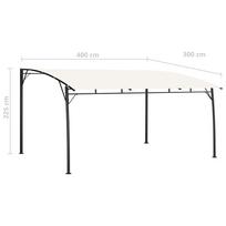 Sodo markizė nuo saulės, kreminės spalvos, 4x3x2,25m