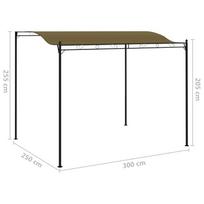 Uždanga nuo saulės, taupe spalvos, 3x2,5m, 180g/m