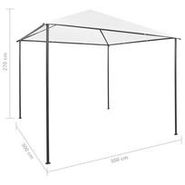 Pavėsinė, baltos spalvos, 3x3x2,7m, 180g/m