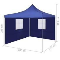 Išskleidžiama palapinė su 2 sienomis, mėlyna, 3x3 m