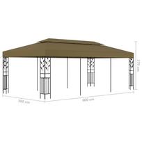 Pavėsinė, taupe spalvos, 6x3m, 180g/m
