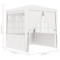 Proginė palapinė su šoninėmis sienomis, balta, 2x2m, 90g/m