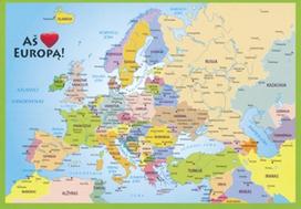 Žemėlapis - atvirlaiškis „Aš myliu Europą“