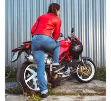 moto apranga - Moteriški moto džinsai W-TEC Lustipa - 7 nuotrauka