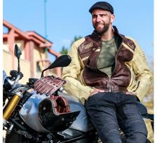 moto apranga - Vyriška odinė motociklo striukė W-TEC Retro - 3 nuotrauka