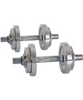 3 kg hantelis - Keičiamo svorio chromuotų hantelių rinkinys inSPORTline 2x3-10kg - 2 nuotrauka