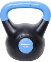 hanteliai 12kg - Insportline Vinilinė gira cementiniu užpildu Vin-Bell Dark 12kg - 2 nuotrauka