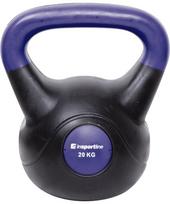 hanteliai 6kg - Insportline Vinilinė gira cementiniu užpildu Vin-Bell Dark 20kg - 2 nuotrauka