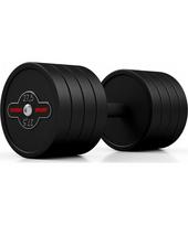 hanteliai 20kg - Gumuotas hantelis Marbo - 27,5 kg, juodas - 3 nuotrauka