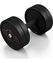 Gumuotas hantelis Marbo - 15 kg, juodas