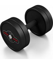 Gumuotas hantelis Marbo - 12,5 kg, juodas