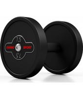 hanteliai 0 5 - Gumuotas hantelis Marbo - 7,5 kg, juodas - 2 nuotrauka