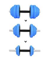 hanteliu rinkinys - Rinkinys HMS SGG30BAR, 30 kg - 5 nuotrauka