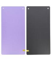 jogos kilimelis 5 cm - Treniruočių kilimėlis HMS Premium MFK07 violetinis-juodas, 120x60cm, EVA 15mm - 2 nuotrauka
