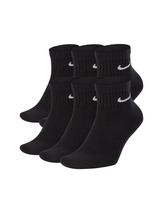 Nike Everyday Cushion Ankle 6Pak SX7669-010 kojinės sportui (91381) (Juoda spalva, S ( 34 - 38 ) dydis)
