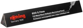 rotring - Newell Rubbermaid Rotring 600 Mechanical Pieštukas, 0.7 mm - Juodas Barrel - 5 nuotrauka