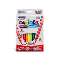 markeriai flomasteriai - Flomasteriai BIRELLO, Carioca, 12 sp., dvipusiai - 2 nuotrauka