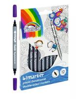 markeriai flomasteriai - Flomasteriai BIMARKER, Fiorello, 12 sp., dvipusiai - 2 nuotrauka