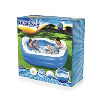 pripuciama sukurine vonia - Pripučiamas baseinas Bestway 213 x 206 x 69cm - 9 nuotrauka