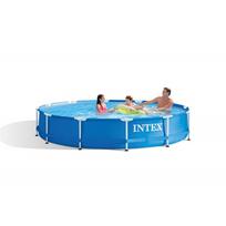 intex filtras - Karkasinis baseinas INTEX Metal Frame Pool Blue 366x76 cm - 2 nuotrauka