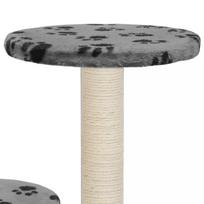 Draskyklė katėms su stovais iš sizalio, 60cm, pilkos sp.